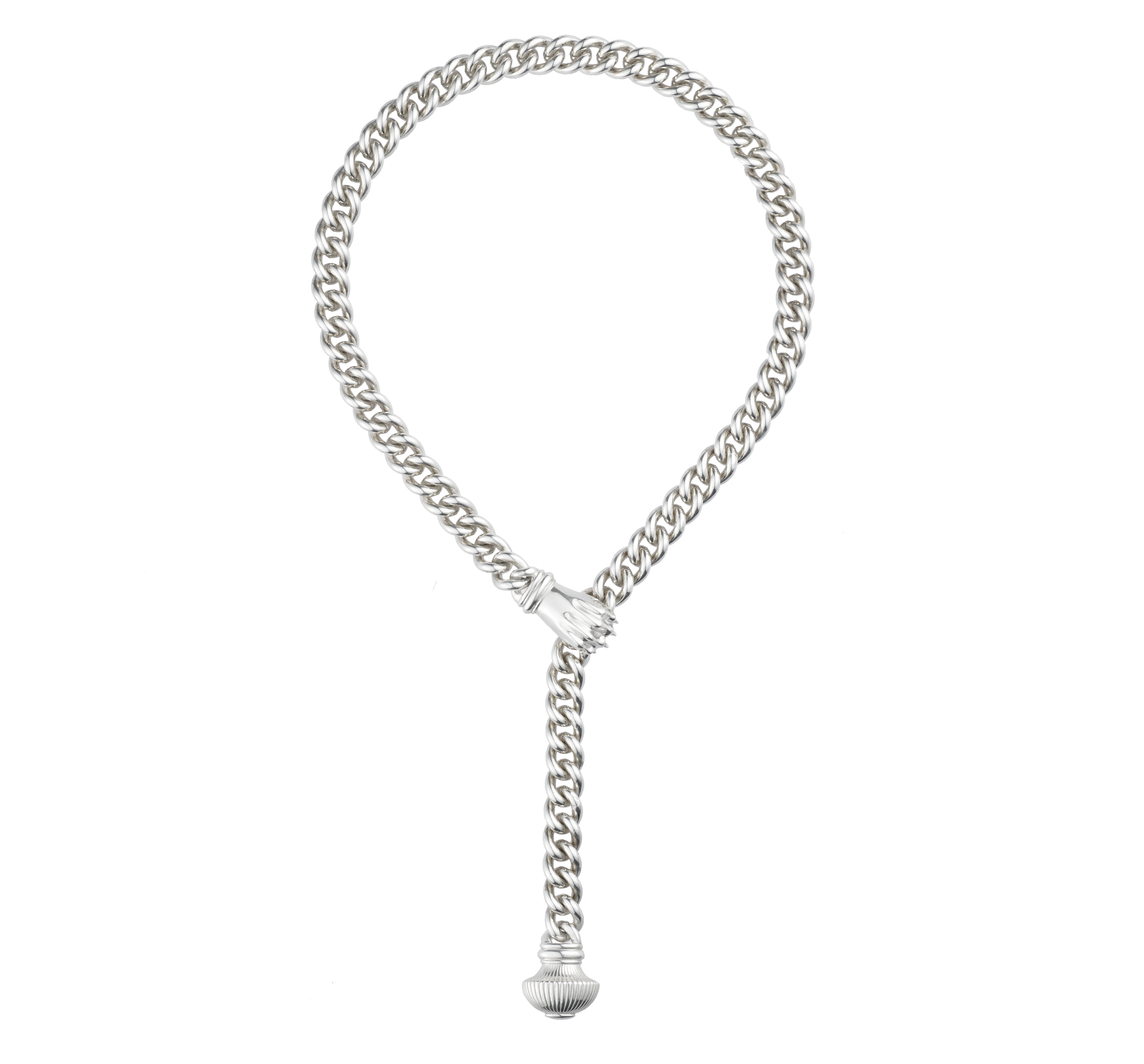 christofle sterling-silver necklace rhodium-plated 1