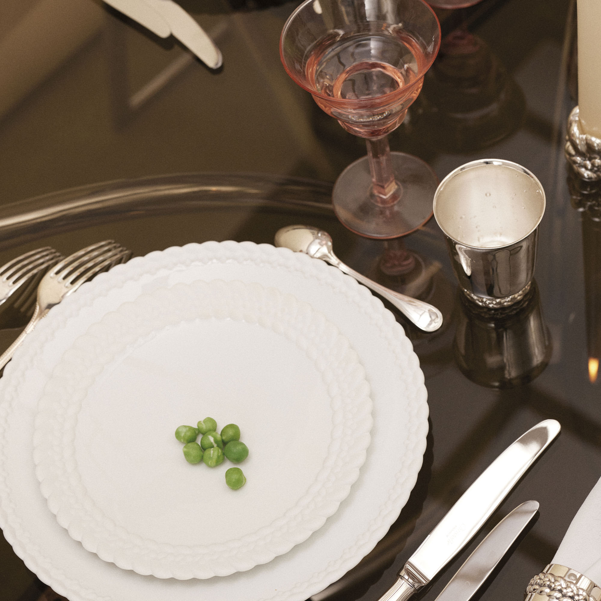christofle assiette à dîner en porcelaine 3