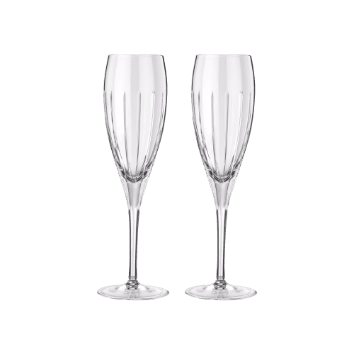 Crystal champagne flutes - Set of 2 Iriana