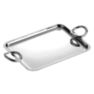 christofle tray 20x16 cm 2 handles vertigo  silver plated 1