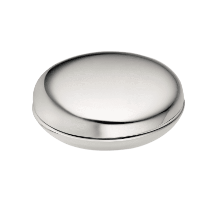 christofle pill box uni  silver plated 2