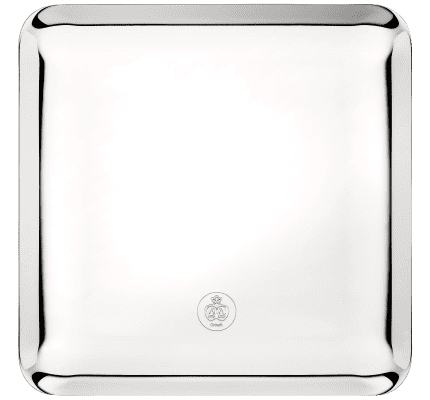 christofle silver-plated large square platter 20x20 1