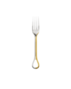 Partially Gilded Silver-Plated Dinner Fork