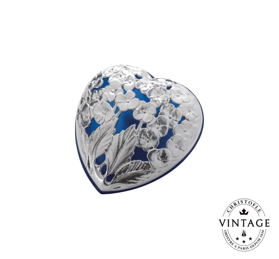christofle heart-rest meteor, silverware - vintage 1