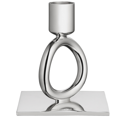 christofle silver-plated single-ring candlestick holder  1