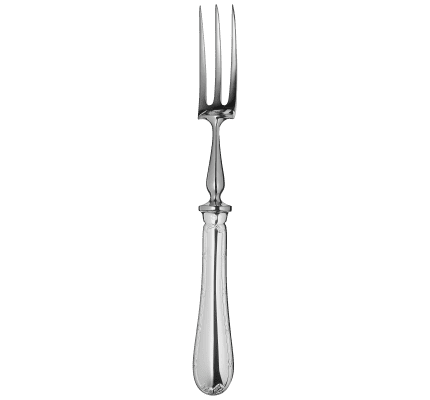christofle carving fork rubans  silver plated 1