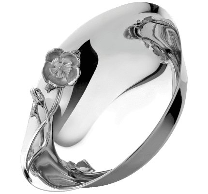 christofle cup anemone  silver plated 1