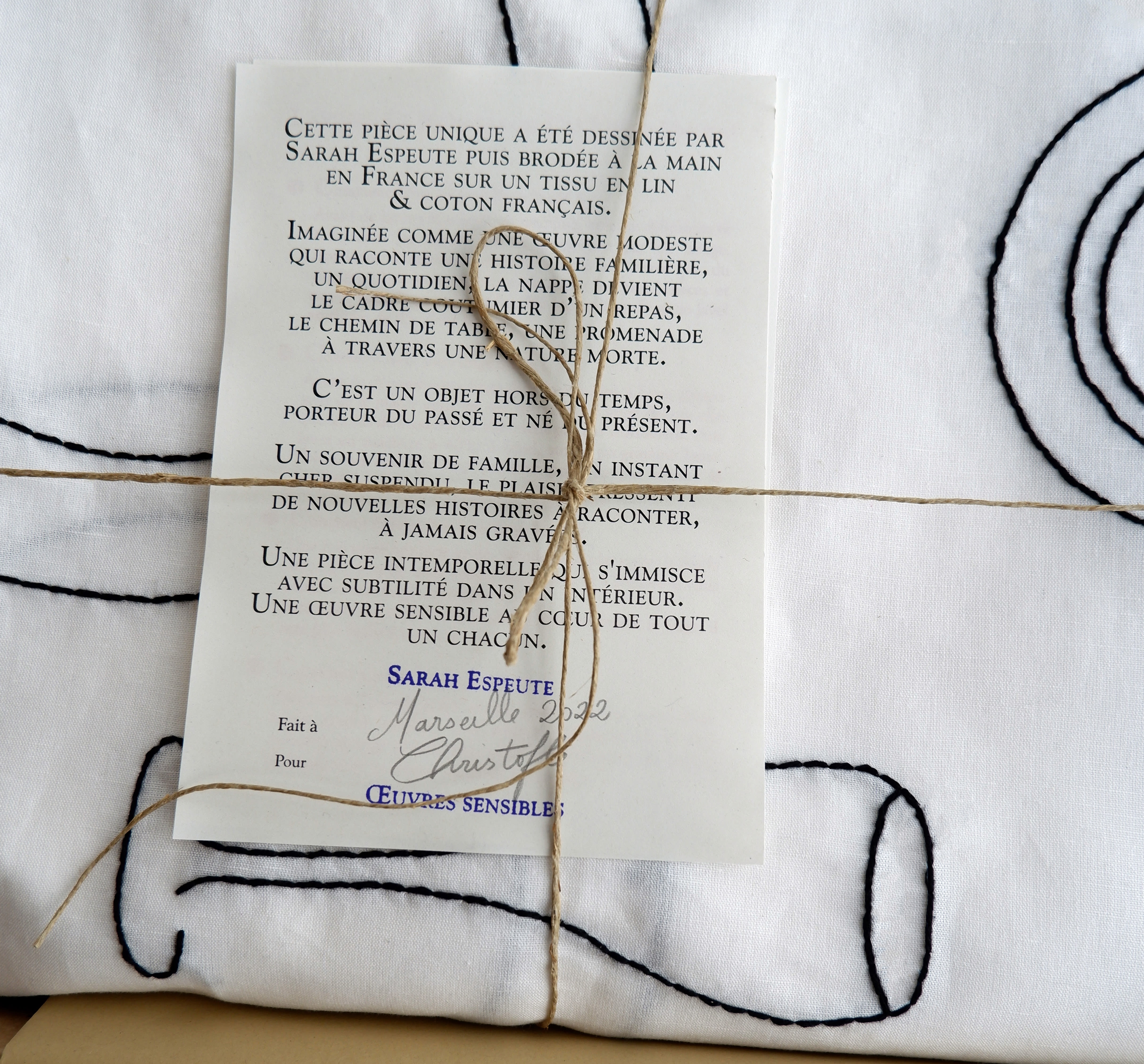 christofle nappe pour 6 personnes - sarah espeute pour christofle 5