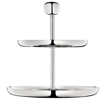2-Tier Silver-Plated Dessert Stand