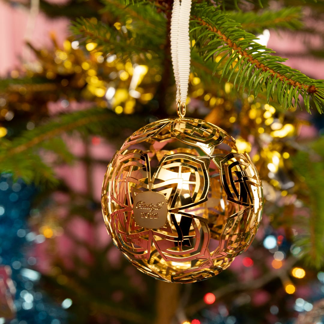 christofle silver-plated christmas ornament 2022 edition - gold 4