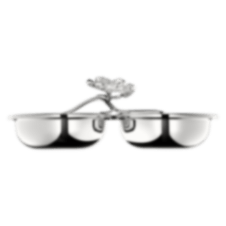 christofle Silver-Plated Dual Bowl Serving Dish