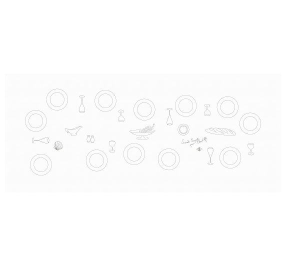 christofle tablecloth for 12 people - sarah espeute for christofle 1