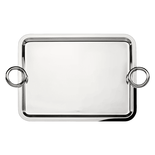 Large Silver Plated Tray 16 x 12 in Vertigo