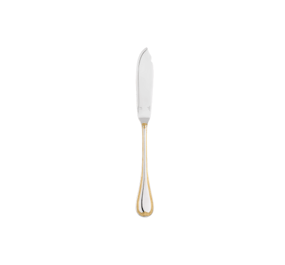 christofle partially gilded silver-plated fish knife 0