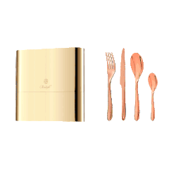 christofle compose your set with the stainless steel gold case 1