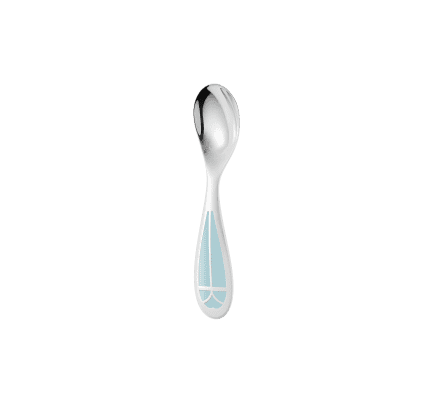 christofle silver-plated baby spoon - ice blue 0