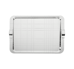 christofle silver-plated rectangular tray - 45 x 32 cm 0