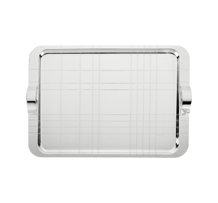 christofle silver-plated rectangular tray - 18 x 13 in 0