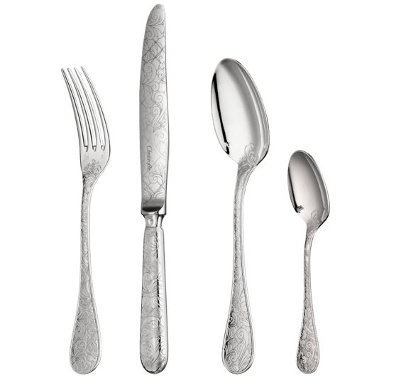 Flatware set for 12 people (48 pieces) Jardin d'Eden Silver Flatware set for 12 people (48 pieces) Jardin d'Eden Silver