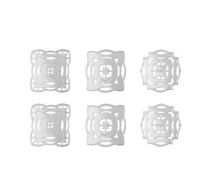 christofle set of 6 christmas ornaments sève d'argent 1