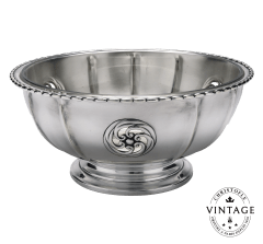 christofle vintage silvered crystal interior salad bowl 1