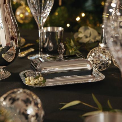 christofle butter dish  malmaison  silver plated 2