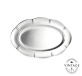 38cm Oval Platter Lobes et Godrons, Silverware - Vintage