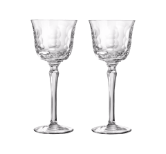 christofle set of 2 crystal white wine glasses 0