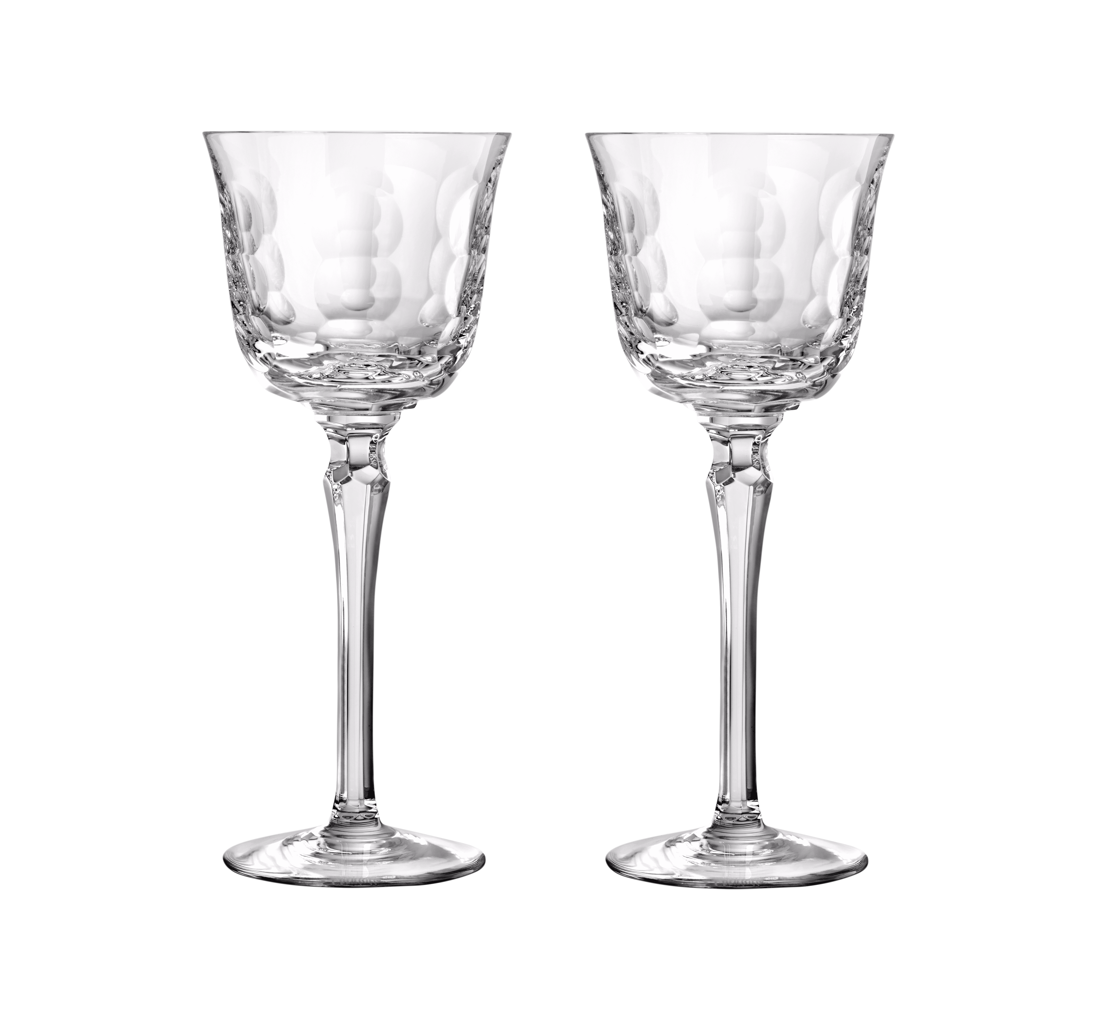 christofle lot de 2 verres à vin blanc en cristal 0