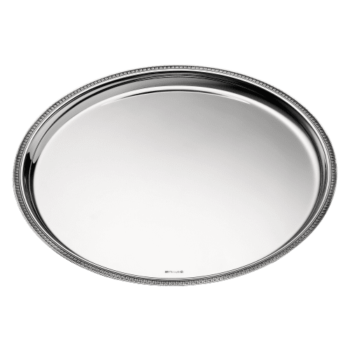 Large Silver-Plated Circle Tray - 39 cm Malmaison