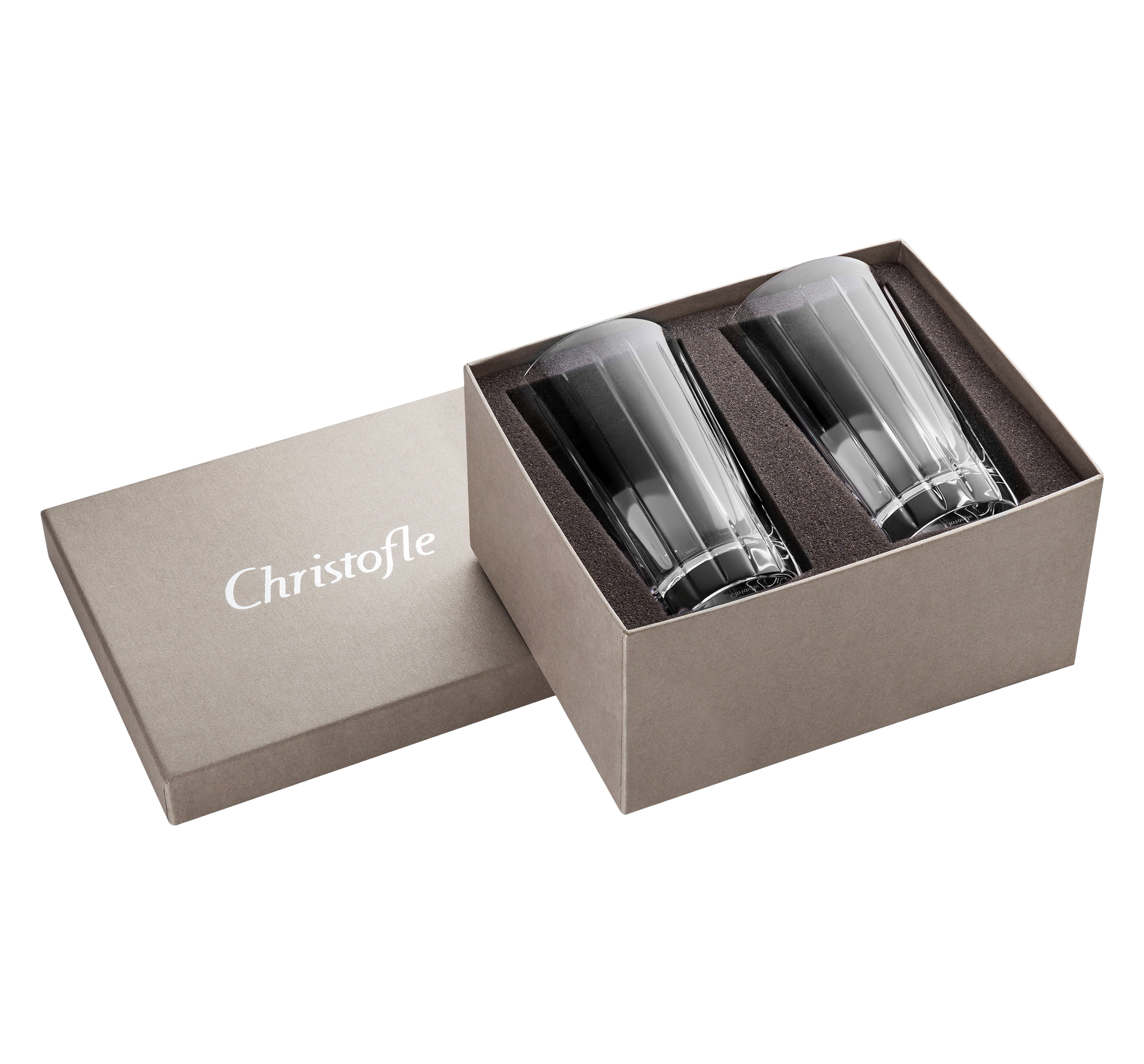 christofle lot de 2 verres haut en cristal 5