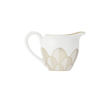 Porcelain Cream Pitcher 25cl Gold Finish