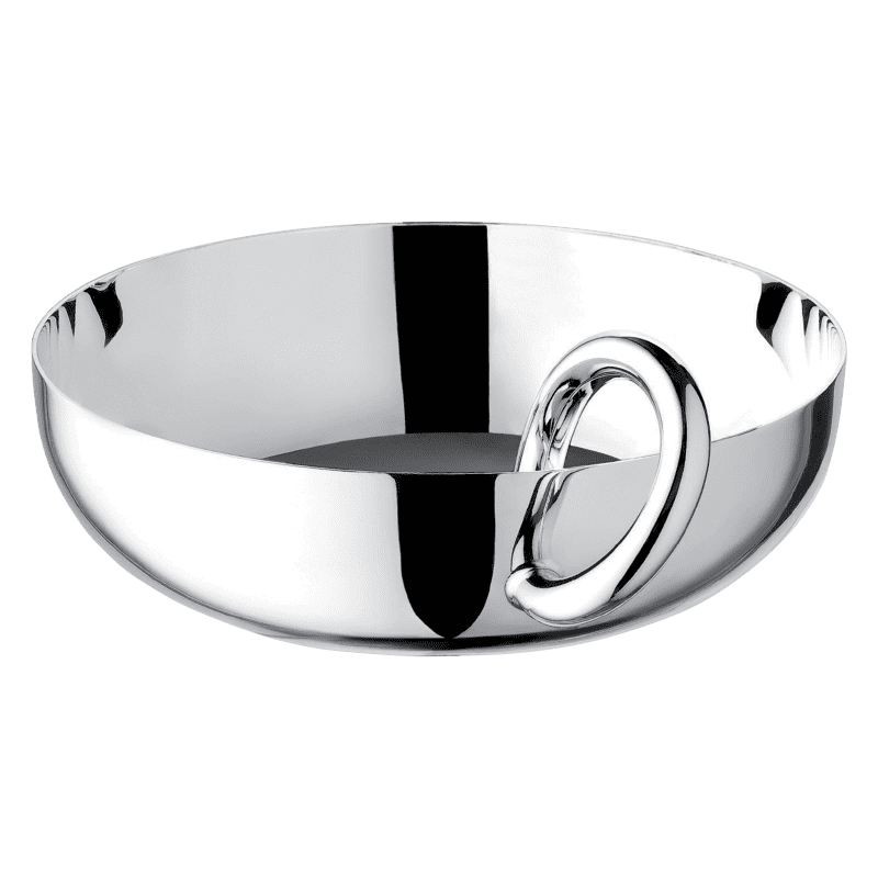 Silver-Plated Snack/Trinket Bangle Bowl, Medium Vertigo