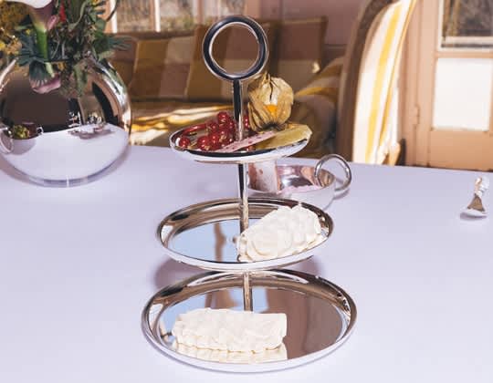 3-Tier Silver-Plated Dessert Stand 