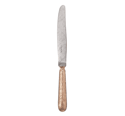 christofle gilded silver plated dinner knife - pink gold 1
