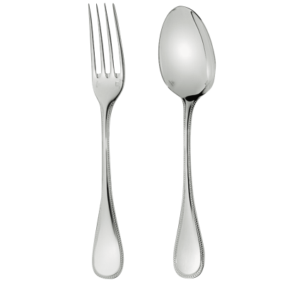 christofle flatware set for children (2 pieces) perles  silver plated 1