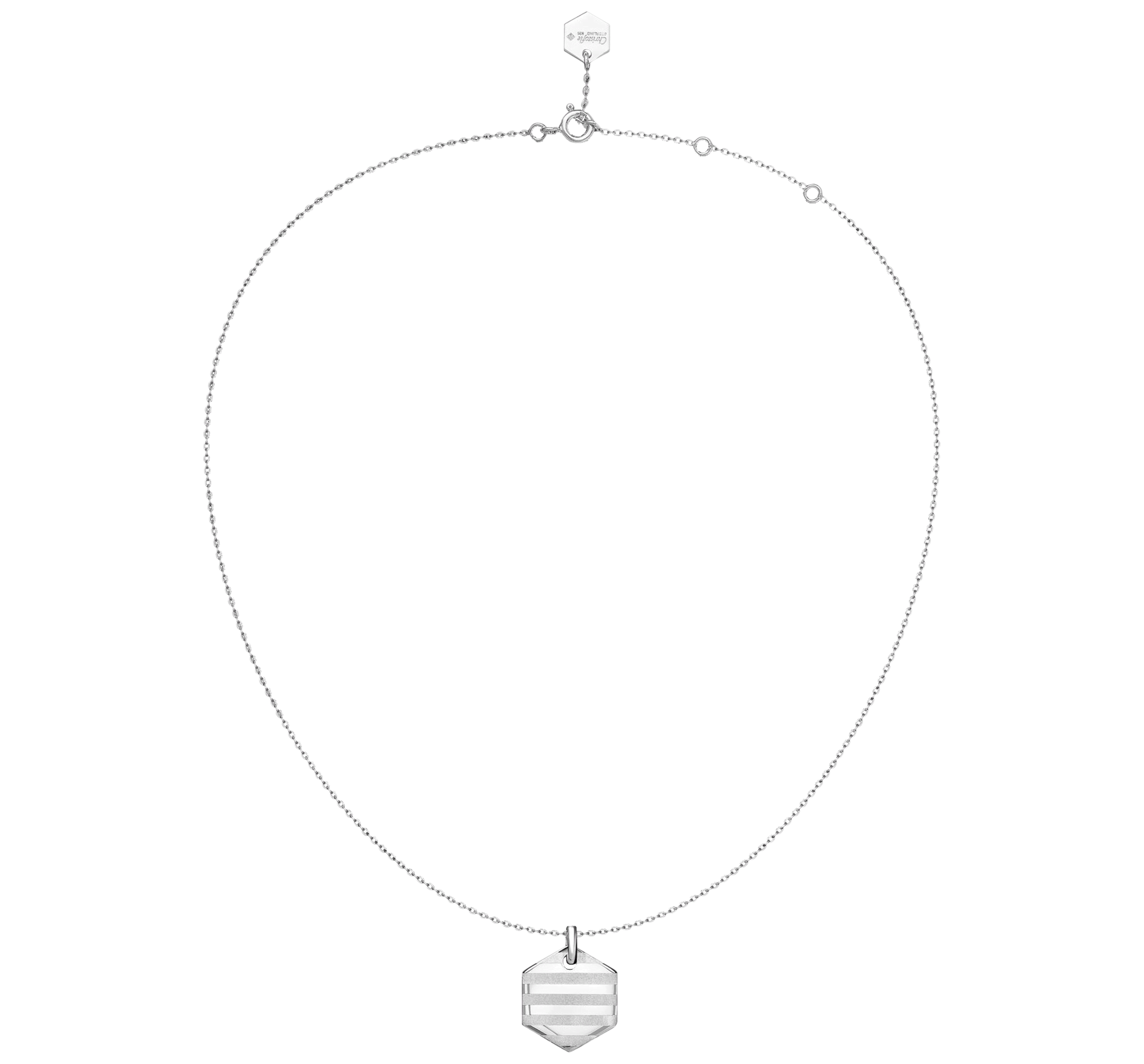 christofle sterling silver hexagon chain necklace 1