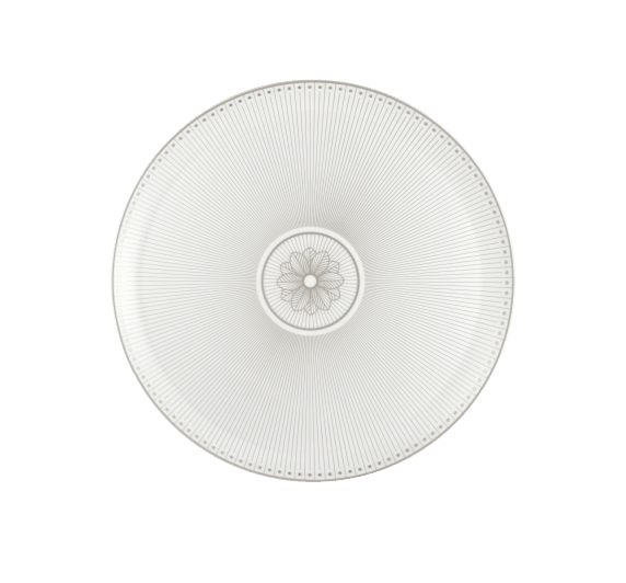 christofle porcelain pie dish platinum finish 1