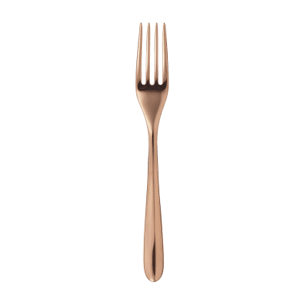 christofle stainless steel table fork - copper colour 2