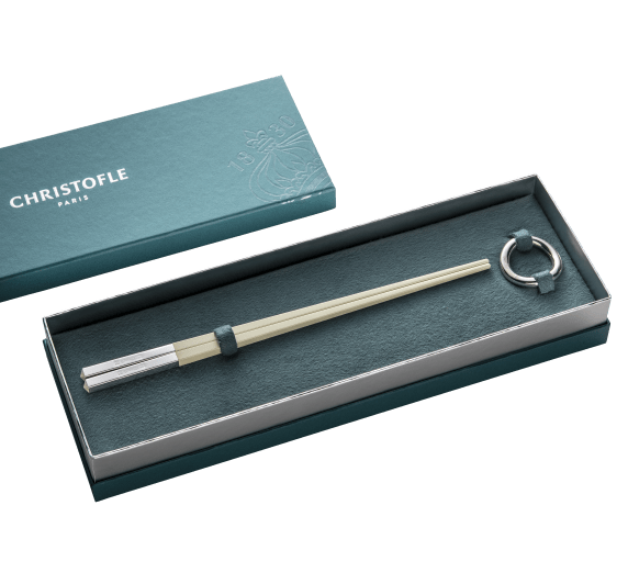 christofle chinese chopsticks and chopsticks rest - off white 1