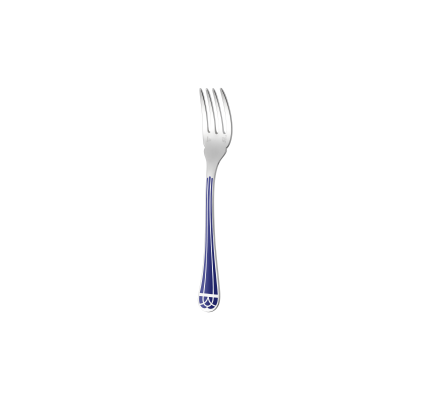 Silver-plated Fish Fork - Marbled Blue