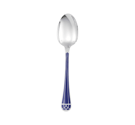 christofle silver-plated table spoon - marbled blue 0