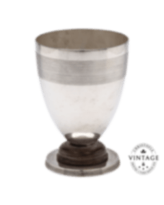 christofle Vintage Silver-Plated Wood Base Sport Cup
