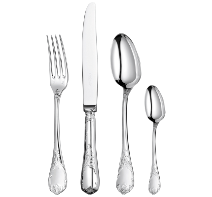 christofle flatware set for 6 people (24 pieces) marly  silver plated 1