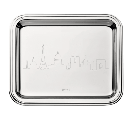 christofle silver-plated tray paris - 20 x 16 cm 1