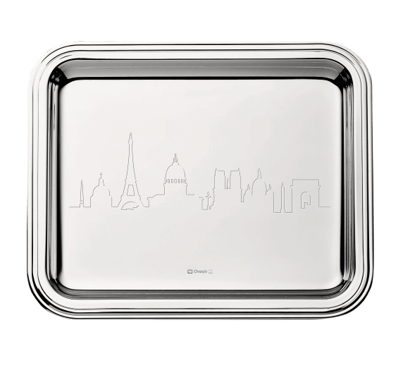 christofle silver-plated tray paris - 20 x 16 cm 1