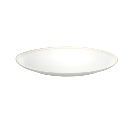 christofle porcelain oval platter 38 cm gold finish 1