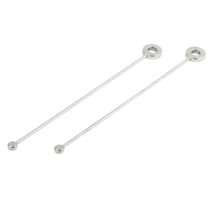 christofle set of 2 cocktail stirrers oh de christofle  stainless steel 0