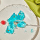 christofle porcelain dessert/luncheon/salad plate platinum finish 4