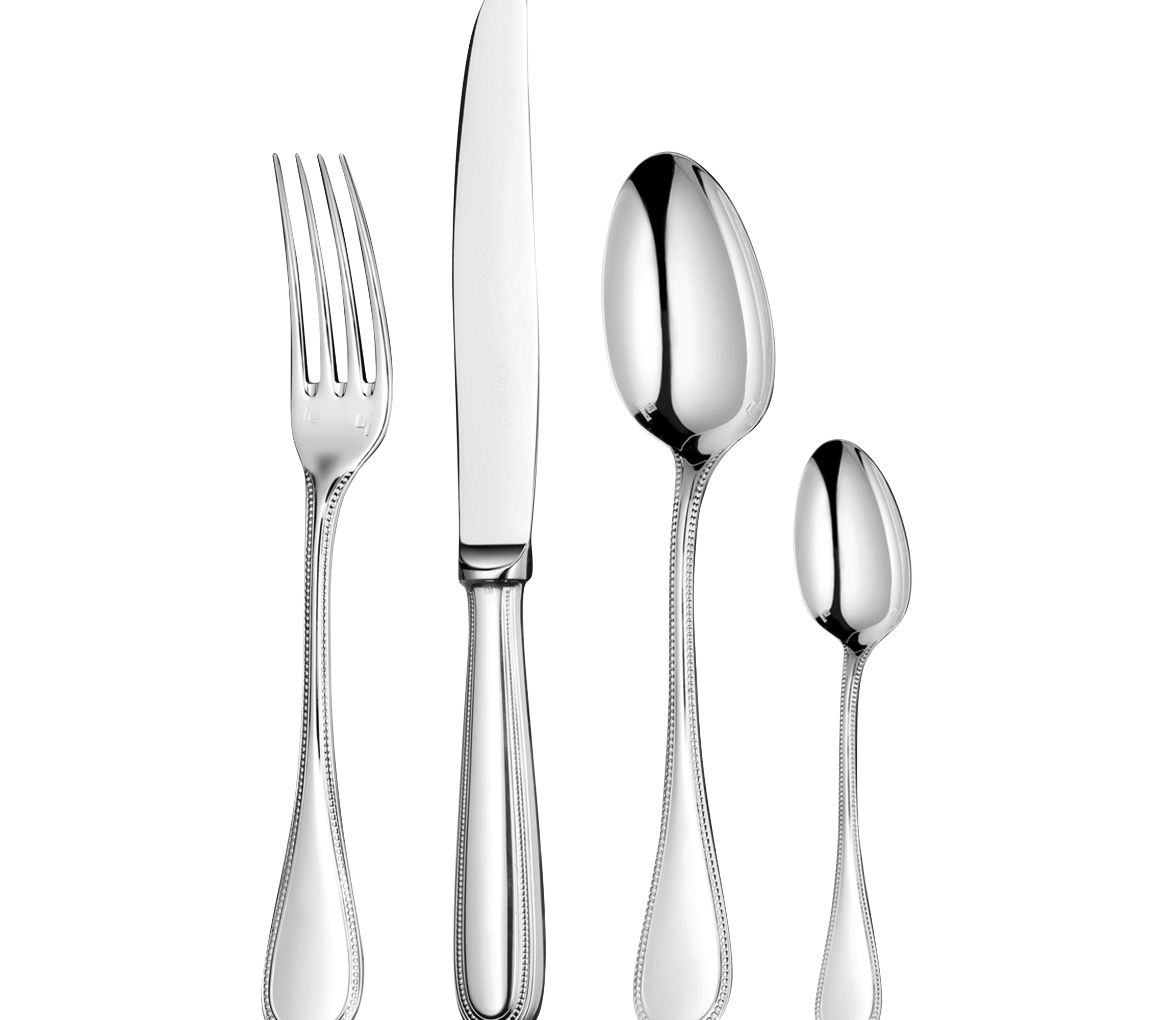 christofle flatware set for 12 people (48 pieces) perles 2  stainless s 1